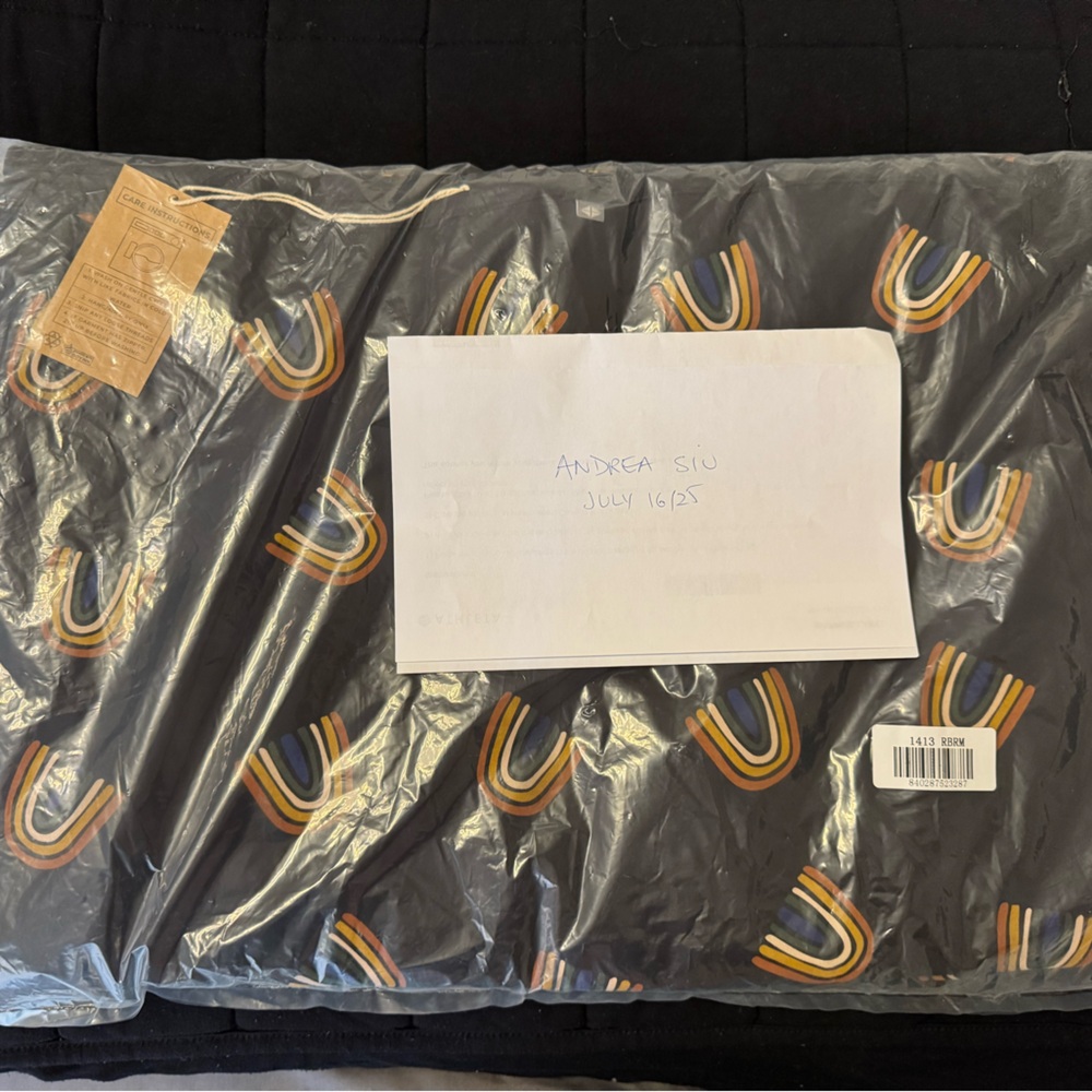 Kyte baby toddler blanket - rust rainbow on midnight